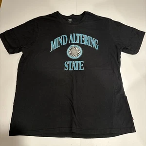 LEVI’S Mind Altering State Front Logo Print Black T Shirt Size Men’s Large - Picture 1 of 5
