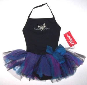 Capezio Dance Diva Leotard Bodysuit Dress Tutu Skirt Butterfly New Girl Int 6/7 - Picture 1 of 5