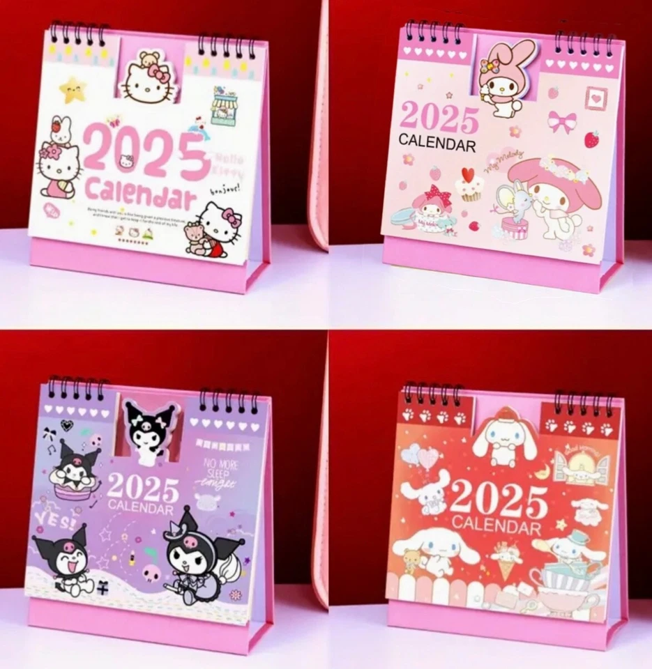 "Hello Kitty, Kuromi, Cinnamoroll, My Melody - 2025 Desk Calendar Sanrio - Image 1 of 1