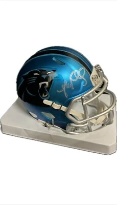 Luke Kuechly Signed Carolina Panthers (BLAZE) Mini Helmet JSA - Image 1 of 2
