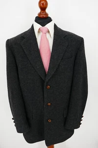 Mc Neal Tweed Sakko Gr.50 Schurwolle Polyester Anthrazit Schwarz Top Zustand - Imagen 1 de 8
