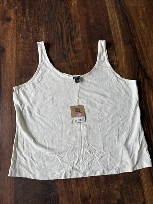 NUEVO CON ETIQUETAS - Camiseta sin mangas Patagonia XL Trail Harbor para mujer - blanca abedul - precio de venta sugerido por el fabricante 39 USD Foto 1 de 2