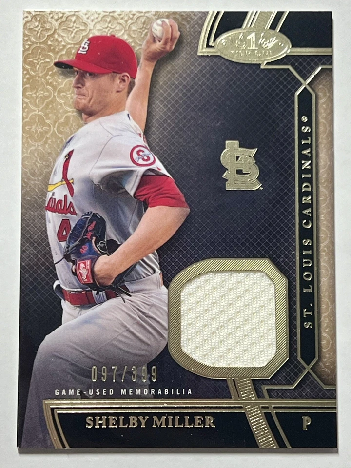 2015 Topps Tier One Shelby Miller #TSR-SM Game-Used Jersey /399 Cardinals - Image 1 of 2