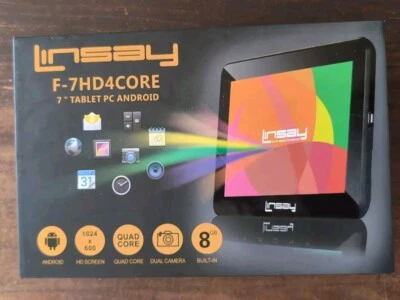 Linsay F-7HD4CORE Tablet PC 7" PC Android HD Quad Core 8GB Dual Camera Excellent - Image 1 of 4