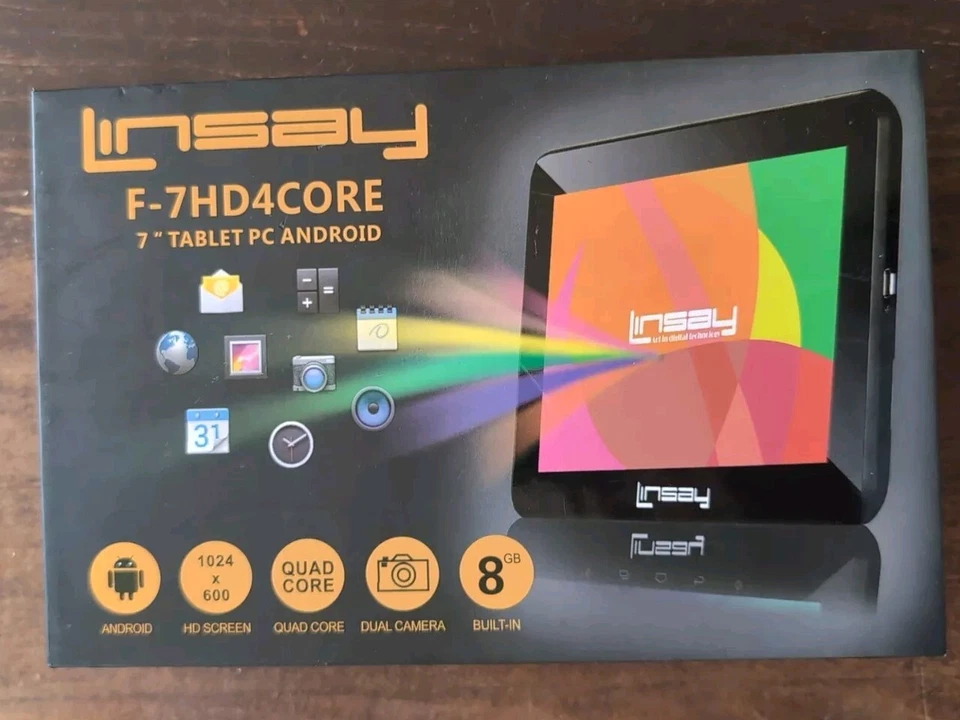 Tablet PC Linsay F-7HD4CORE 7" PC Android HD Cuatro Núcleos 8 GB Doble Cámara Excelente Foto 1 de 4