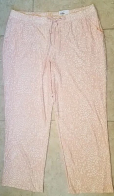 Sonoma Woman Everyday Pajama Lounge Pants Peach Animal Print sz XXL NEW - Image 1 of 4