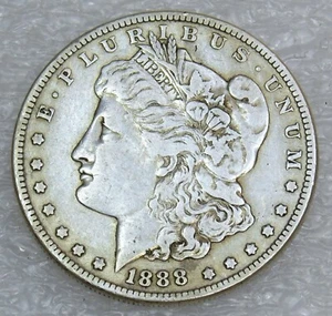 1889 P Morgan Silber Dollar Sehr schön Original Münze mit schönem Glanz in Saflip #H796 - Bild 1 von 2