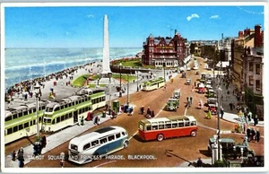 Aerial View Postcard Talbot Square and Princess Parade Blackpool England - Picture 1 of 2