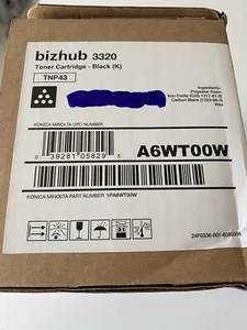 KONICA MINOLTA A6WT00W TONER CARTRIDGE BIZHUB 3320 NERO BLACK TNP43 ORIGINALE !! - Picture 1 of 5