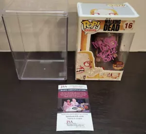 Bicyle Girl 16 /1000 PX Bloody FUNKO POP Walking Dead SIGNED Melissa Cowan JSA - Picture 1 of 12