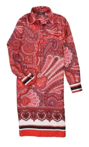 Lauren Ralph Lauren Womens Paisley Dress Red With Belt Size 6 NWOT - Picture 1 of 2