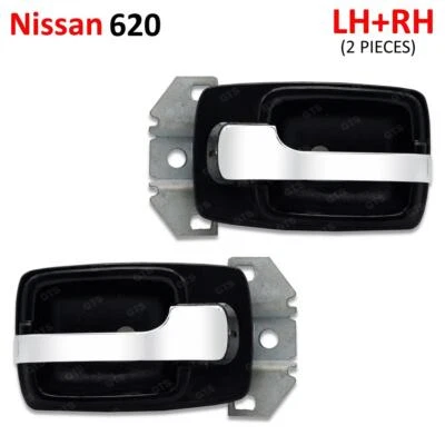 Pair Black Inner Door Handle Bezel For Nissan Datsun 620 Pickup 1972 - 1979 - Image 1 of 4