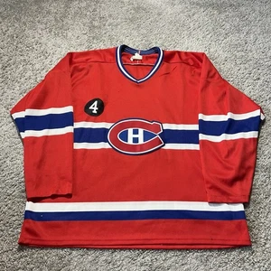 Vintage Montreal Canadiens Maska Hockey Jersey NHL Mens XL 1980s 90s Red - Picture 1 of 9