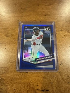 2023 Donruss Jackson Chourio #106 Blue Holo Milwaukee Brewers LESEN - Bild 1 von 3