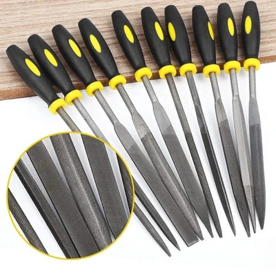 10 PCS Needle File Set 3x150mm Precision Files for Craft, Metal & Jewellery Work - Image 1 of 4