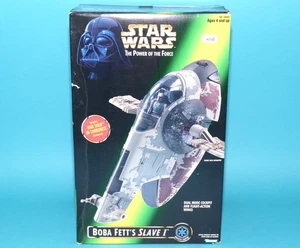 STAR WARS POTF2 BOBA FETT'S SLAVE I COMPLETE BOXED US BOX 1996 KENNER - Foto 1 di 16