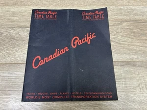 Vintage 1963 - 1964 Canadian Pacific Railroad Time Table - Bild 1 von 12