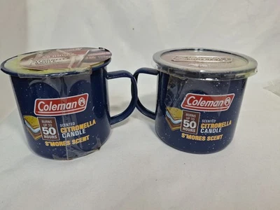 2 Coleman S'mores Scented Citronella  Mug Candle 50 Hours 10.2oz Tin Camping Cup - Image 1 of 4