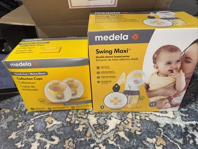 Extractor de leche eléctrico doble Medela Swing Maxi con caja extra de tazas Foto 1 de 4