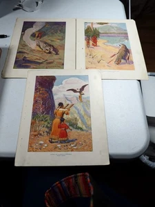Lot of three (3) Prints by Edwin Willard Deming, Red folks and Wild folk - Picture 1 of 1