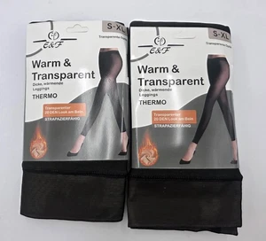 2 x Leggins térmicos de aspecto cálido y transparente con piel talla: S- XL - Imagen 1 de 4