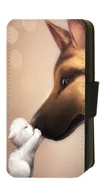 ALSATIAN & KITTEN for iPhone/Pixel/Galaxy Flip/Wallet Phone Case Cover Gift (B - Image 1 of 4