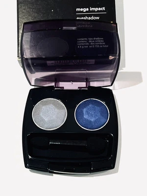Avon MEGA IMPACT Eyeshadow Duo BLUE WATTAGE U602 Wet/Dry .155 oz NOS - Image 1 of 4
