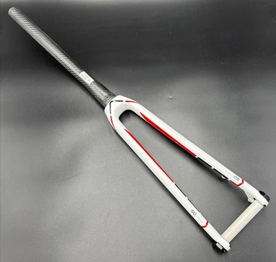 Horquilla de disco de carbono TREK Bontrager DOMANE blanca 48 mm rastrillo cónico 355 mm dirección Foto 1 de 4