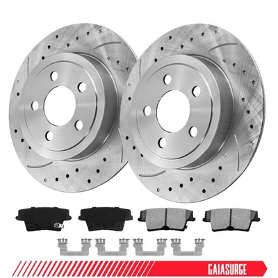 Rear Brake Rotors + Brake Pads for Charger 300 Dodge Challenger Charger RWD - Image 1 of 4