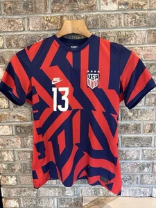 Camiseta de fútbol Nike Alex Morgan EE. UU. para mujer grande roja Dri Fit #13 auténtica 2021 - Imagen 1 de 12