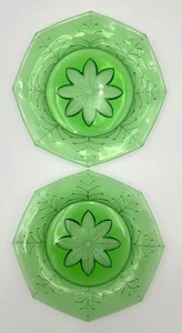 Very Rare Set of 2 Uranium Plates Swedish Pukeberg Jules Venon Reijmyre - Picture 1 of 15