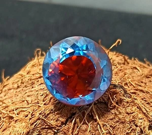 14.90 Ct A++ NATURAL Ceylon PITAMBARI Sapphire Bi-Color Certified Round GEMSTONE - Picture 1 of 10