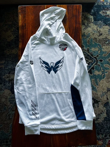 Washington Capitals Hoodie Sweatshirt Stadium Series White Medium Cover