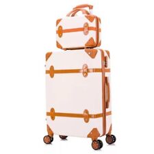 Abs Retro Luggage - Women Trolley Bag Vintage Suitcase Set On Wheels 20 To 26 In