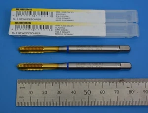 2 x GUHRING HSS-E M6 x 1,0 Maschinengewindebohrer 3-flötig TiN 0588 Made in Germany DIN 371 - Bild 1 von 3