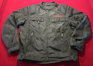 Harley-Davidson Leggendaria Giacca Moto Nylon Ventilato Uomo XL Nero EXC - Foto 1 di 21