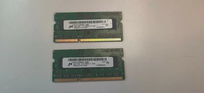 Micron 4GB 2x2GB DDR3 PC3-12800S 1Rx8 LAPTOP MEMORY RAM - Image 1 of 2