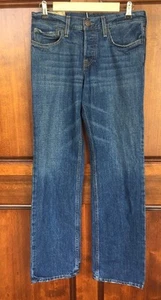 Hollister Mens Classic Straight Jeans Distressed Med Wash Button Fly Sz 31x 32.5 - Picture 1 of 12