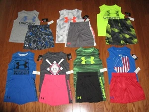 Under Armour 2-Piece Set Tank & Shorts Boys 4 / 5 / 6 / 7 NWT - Picture 1 of 12