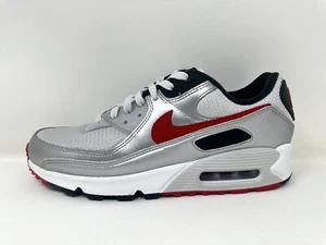 DX4233 001 Nike Air Max 90 Icons Silver Bullet Photon Dust Red US 9 Mens - Picture 1 of 7