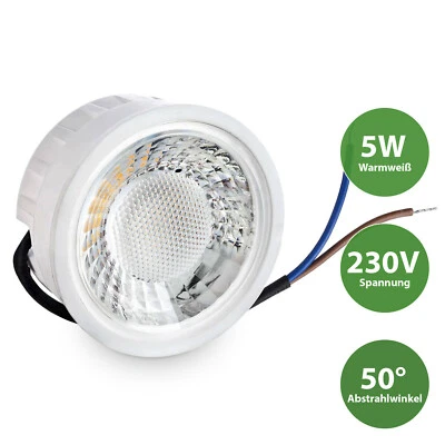 LED Leuchtmittel Spot Modul Birne Strahler flach 2,5cm 5W 3000K warmweiß 230V - Bild 1 von 2