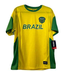 Icon Sports Mens Brazil Football Club Soccer Jersey Shirt - Size Large - Picture 1 of 7