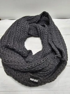Muk Luks grauer Strick Eternity Cowl Pullover Schal Neu Damen Herren Unisex - Bild 1 von 6