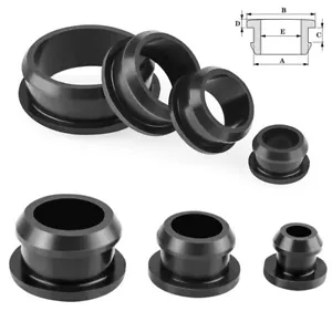 Schwarze Silikon Gummi Snap-On Tüllen Stecker Kabel Draht Schutz Buchse Ø4,5-60,6 mm - Bild 1 von 8