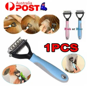 Dog Pet Cat Grooming Comb Brush Undercoat Rake Dematting Deshedding Trimmer Gift - Picture 1 of 15