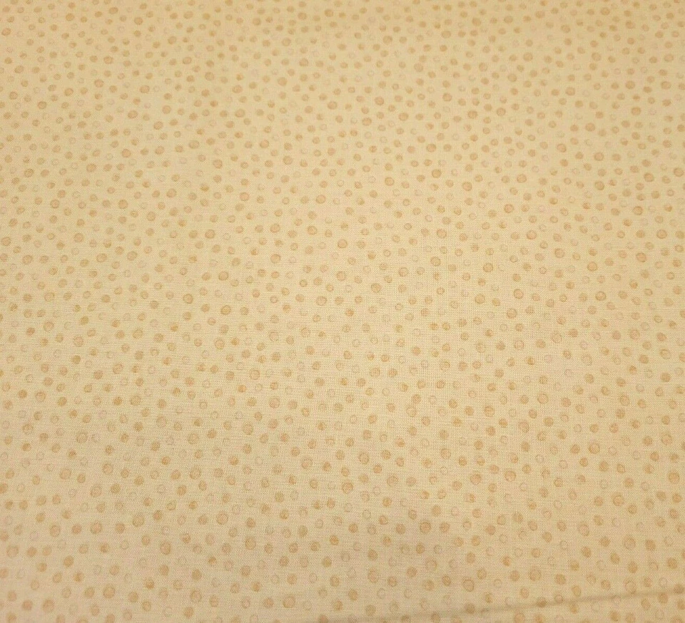 Cuddle Time BTY Helz Cuppleditch Quilting Treasures Tonal Golden Tan Polka Dot - Image 1 of 3