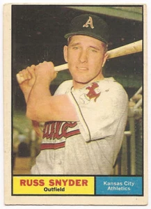 1961 Topps #143 Russ Snyder Kansas City Athletics - Picture 1 of 2