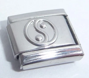 YIN YANG Italian Charm - fits 9mm Classic Starter Bracelets - Harmony Peace Love - Picture 1 of 1