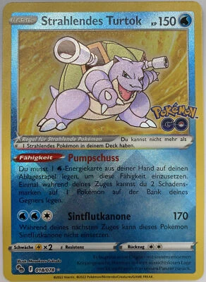 Pokemon Strahlendes Turtok | Deutsch 018/078 Pokemon GO | Near Mint - Bild 1 von 2