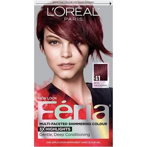 L'Oreal Paris Feria Multi-Faceted Shimmering Hair Color, 41 Crushed Garnet - Picture 1 of 7